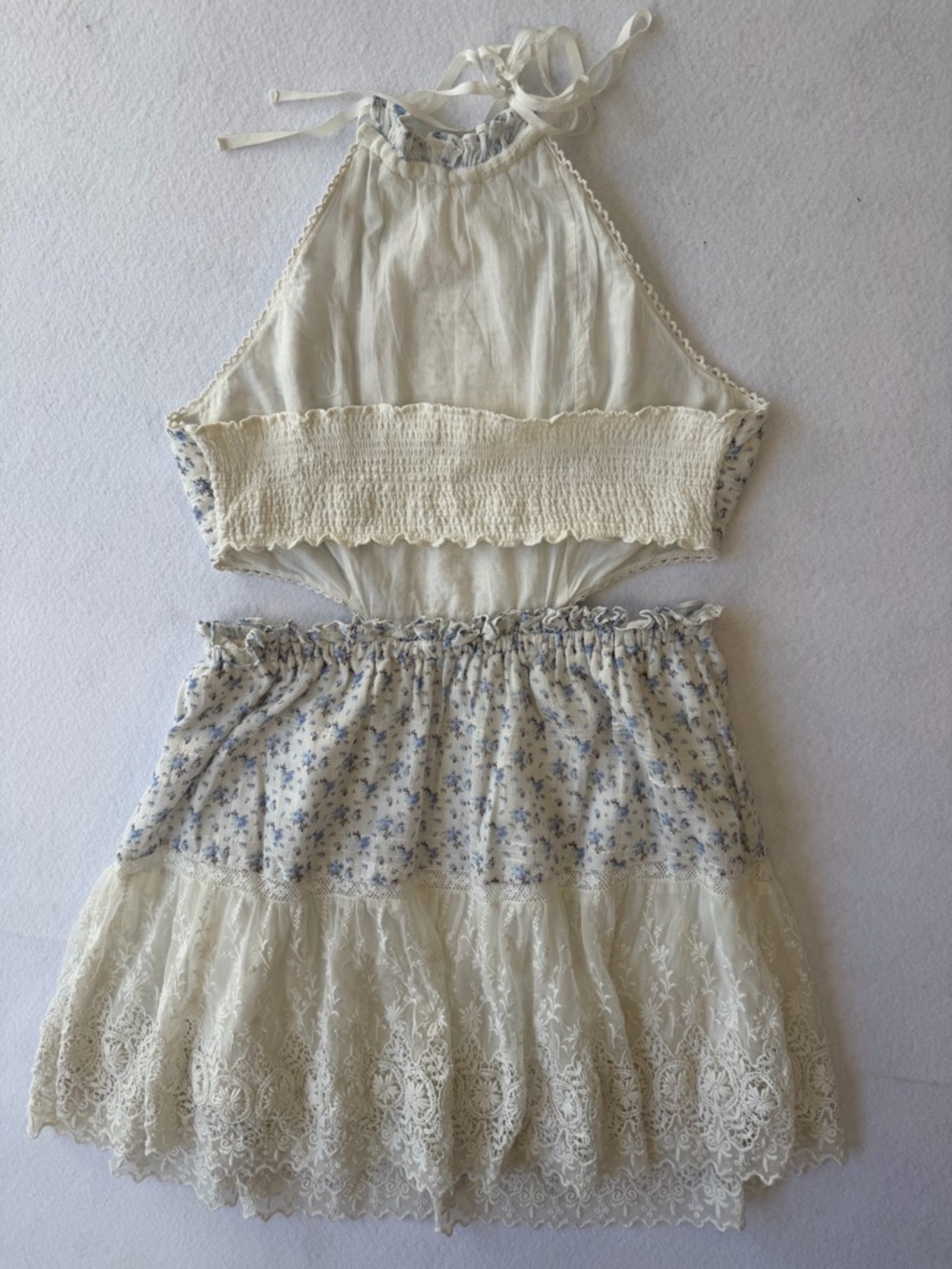 Love Shack Fancy Kesia Halter Neck Dress Size M - Picture 7 of 9